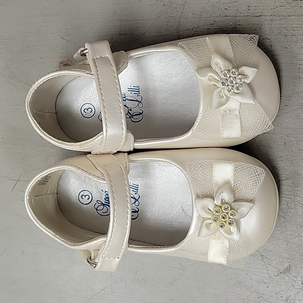 Sea Pea & Lilli Joyce Ivory Mary Janes, Toddler Size 3